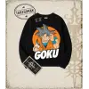 Dragon Ball Anime Baskılı Oversize Unisex Bisiklet Yaka Sweatshirt