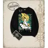 Dragon Ball Anime Baskılı Oversize Unisex Bisiklet Yaka Sweatshirt