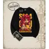 Dragon Ball Anime Baskılı Oversize Unisex Bisiklet Yaka Sweatshirt