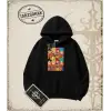 Dragon Ball Anime Baskılı Oversize Unisex Kapşonlu Sweatshirt