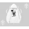 Dream Big Yazılı Takım Elbiseli Kedi Baskılı Kapşonlu Sweatshirt