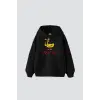 Duck You Baskılı Oversize Unisex Premium Siyah