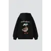 Ducking Relentless Baskılı Oversize Unisex Premium Siyah