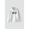 Dusk Baskılı Oversize Unisex Beyaz