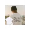 Erkek Beyaz Cactus Jack Baskılı Oversize Bisiklet Yaka Tshirt