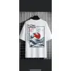 Erkek Beyaz No Time Oversize Bisiklet Yaka Tshirt