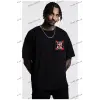 Erkek Siyah Oversize Savage Baskılı