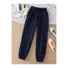 Essnce Solid Drawstring Waist Thermal Lined 4 Mevsim Eşofman