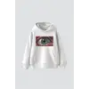 Eye Hallucination Baskılı Oversize Unisex Beyaz