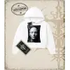 FACE HALFTONE Kadın Crop Kapşonlu Sweatshirt