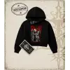 FALLEN Kadın Crop Kapşonlu Sweatshirt