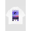 Fallen Sırt Baskılı Oversize Unisex Beyaz