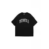 Favela Taş Baskılı Oversize Unisex Siyah