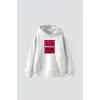 Feisty Baskılı Oversize Unisex Beyaz