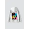Fırst Space Baskılı Oversize Unisex Beyaz