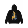 Fish Siyah Oversize Unisex Kapüşonlu Sweatshirt Hoodie