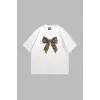 Fiyonk Leopar Baskılı Relaxed Fit Beyaz