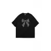 Fiyonk Leopar V2 Baskılı Oversize Unisex Siyah