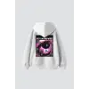 Fly On The Wall Baskılı Oversize Unisex Beyaz