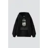 Forever Classic Baskılı Oversize Unisex Siyah