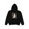 Ghost Siyah Oversize Unisex Kapüşonlu Sweatshirt Hoodie