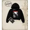 GODZILLA Kadın Crop Kapşonlu Sweatshirt