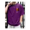Göğüs Beach Baskılı Oversize Erkek T-Shirt