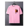 Göğüs Beach Baskılı Oversize Erkek T-Shirt