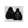 Gothic Cat Made in Hell Baskılı Sweatshirt Kapşonlu Sweatshirt