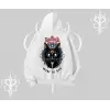 Gothic Cat Made in Hell Baskılı Sweatshirt Kapşonlu Sweatshirt