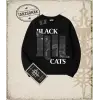 Gotik & Grunge STREETWEAR BLACK CATS Bisiklet Yaka Sweatshirt