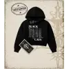 Gotik & Grunge STREETWEAR BLACK CATS Crop Kapşonlu Sweatshirt