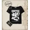 Gotik & Grunge STREETWEAR COFFE DREAM Kayık Yaka Tişört