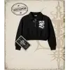 Gotik & Grunge STREETWEAR COFFE DREAM Yarım Fermuarlı Crop  Sweatshirt