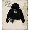 Gotik & Grunge STREETWEAR KEYCAP 1 Crop Kapşonlu Sweatshirt
