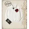 Gotik & Grunge STREETWEAR LIPS OFF Yarım Fermuarlı Sweatshirt