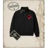 Gotik & Grunge STREETWEAR LIPS OFF Yarım Fermuarlı Sweatshirt