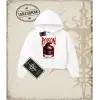 Gotik & Grunge STREETWEAR POISON Crop Kapşonlu Sweatshirt