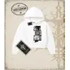 Gotik & Grunge STREETWEAR TELEVISION Crop Kapşonlu Sweatshirt