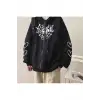 Gotik Kalp Örgü Baskı Fermuarlı Kapşonlu TYC00606680224