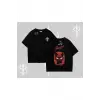 Gotik Kedi Arka Baskılı Oversize Tshirt