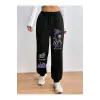 Graphic Drawstring Waist 4 Mevsim Eşofman