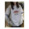 Harfli Grafik Düşük Sweat Siyah