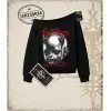 HELLBORN Kadın Kayık Yaka Sweatshirt