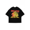 Hellstar Baskılı Siyah Oversize Unisex