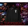Hinata Hyuga Naruto Anime Karakteri Unisex Polo Yaka Yarım Fermuarlı Sweatshirt Beyaz