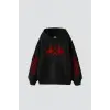 Holographic Red Baskılı Oversize Unisex Premium Siyah