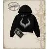 HORN Kadın Crop Kapşonlu Sweatshirt