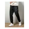 Hypemode Butterfly & Slogan Graphic Drawstring Waist Eşofman Altı