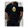 Hypemode Erkek Siyah Örme Yuvarlak Yaka Kısa Kollu Tişört